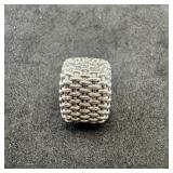 Sterling Silver Picnic Basket Pendant, Sterling, 5