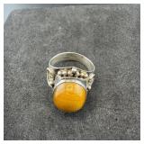 Sterling Silver Tiger-ï¿½ï¿½s Eye Ring, Size 8-ï¿½, 925,