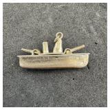 Sterling Silver Ship Charm, 925, 2.8 GRAMS