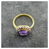 Sterling Silver Purple Amethyst Ring, Size 5-ï¿½, 92
