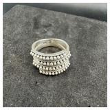 Sterling Silver Designer Ring, Size 6-ï¿½, 925 GR L,