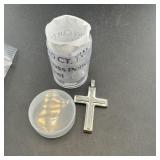 0.20 Ct T.w. Round Cut Diamond Cross Pendant Neckl