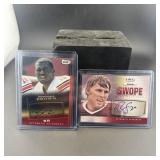 Two autograph football cards - Ryan Swope and Domi
