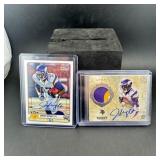 Two Jarius Wright football cards - one autograph a