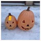 Vintage 2-Piece Pumpkin Blow Mold Set