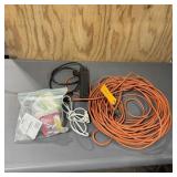 100-foot extension cord and CyberPower junk drawer