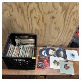 Assortment of 45 RPM vinyl records including Chris