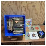 Large assortment of 45 RPM country vinyl records
