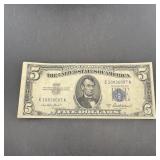 1953-A $5 Silver Certificate Note