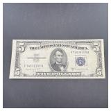 1953-B $5 Silver Certificate Note