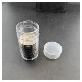 Tube Of 15 Susan B. Anthony Dollars, Mixed Dates 1