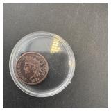 1877 Indian Head Cent, 852,500 minted, high grade.