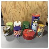 Large assortment of collectible tins