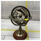 9.5ï¿½ Antique Brass Armillary Sphere Globe Astrol