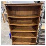Five-shelf bookshelf unit, 39" wide x 12" deep x