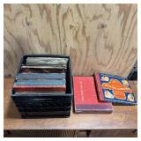 Assortment of 33 RPM vinyl record albums including