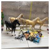 Assortment Of Marx Toy Horses And Other Toy Horses