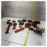 Assorted Ertl Toy Farm Tractors, Trailers, and Tru