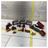 Assorted Ertl Toy Farm Tractors, Trailers, and Tru