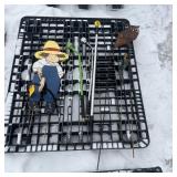 Outdoor garden assortment including garden hose de