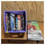 Assortment of sports and animal information books