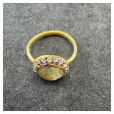 Sterling Silver Moonstone Ring, Size 3-ï¿½, 925, 2.4