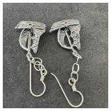 Sterling Silver Boot Earrings, 925, 4.5 GRAMS