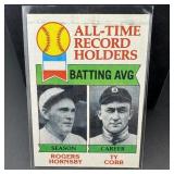 All-time record holders batting average card featu