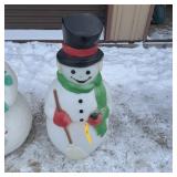Vintage 39" Empire Snowman Blow Mold (Missing Nos