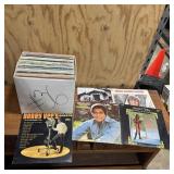 Assortment of 33 RPM vinyl record albums including