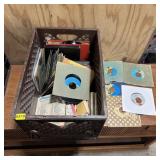 Large assortment of 45 RPM vinyl records including