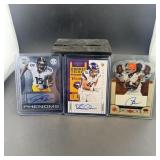 Three autograph football cards - Travis Benjamin,