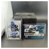 Two football cards - one autograph (Jarius Wright)