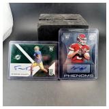 Two autograph rookie football cards - Tyler Bray a
