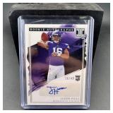 Jaren Hall rookie autograph football card, authent