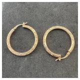 JCM Sterling Silver Gold Vermeil Hoop Earrings, JC
