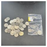 44 Canadian Nickels, Various Dates