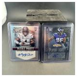 Two autograph rookie football cards - Scott Cricht
