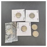 Six Liberty Head V Nickels Including 1900, 1889, 1
