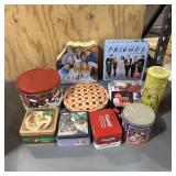 Large assortment of collectible tins