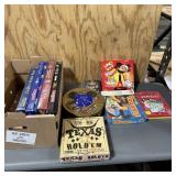 Assortment of board games including Monopoly, Golf