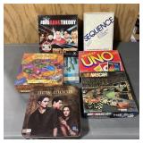 Assortment of games and board games including Twil