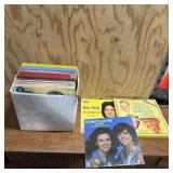 Assortment of 33 RPM vinyl record albums including