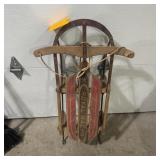 Vintage Royal Racer sled with steel frame, approxi