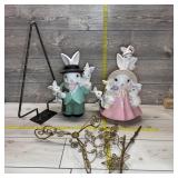Large Ceramic Easter Bunny Figurines And Decorativ