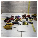 Assorted Ertl and Other Toy Machinery, Trucks, and