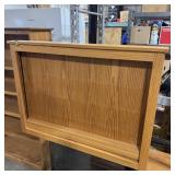 Custom-built three-shelf display wall-mount cabine