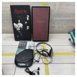 The Doors CD box set with AIWA XP-30 compact disc