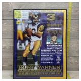 Autographed Kurt Warner photo with information