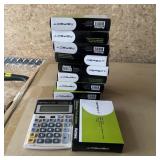 Lot Of 10 Desktop Calculators- Aspect- Silver- Bat